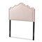 Baxton Studio Nadeen Light Pink Velvet Upholstered Twin Size Headboard 156-9339 - alternate 1